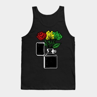 red yellow green rose lighter Tank Top